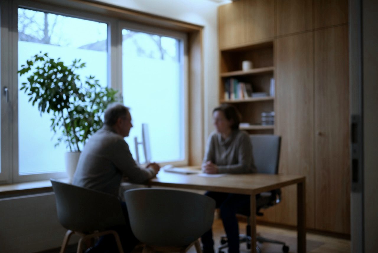 Atmosphäre einer modernen Privatpraxis: ruhig, würdevoll, vertrauenswürdig