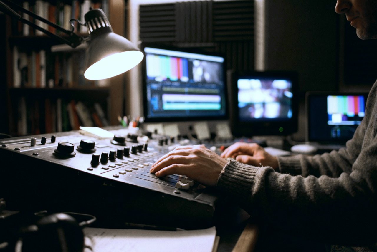 Editor-Workstation: Multi-Screen-Setup für die KI-multiplizierte Postproduktion