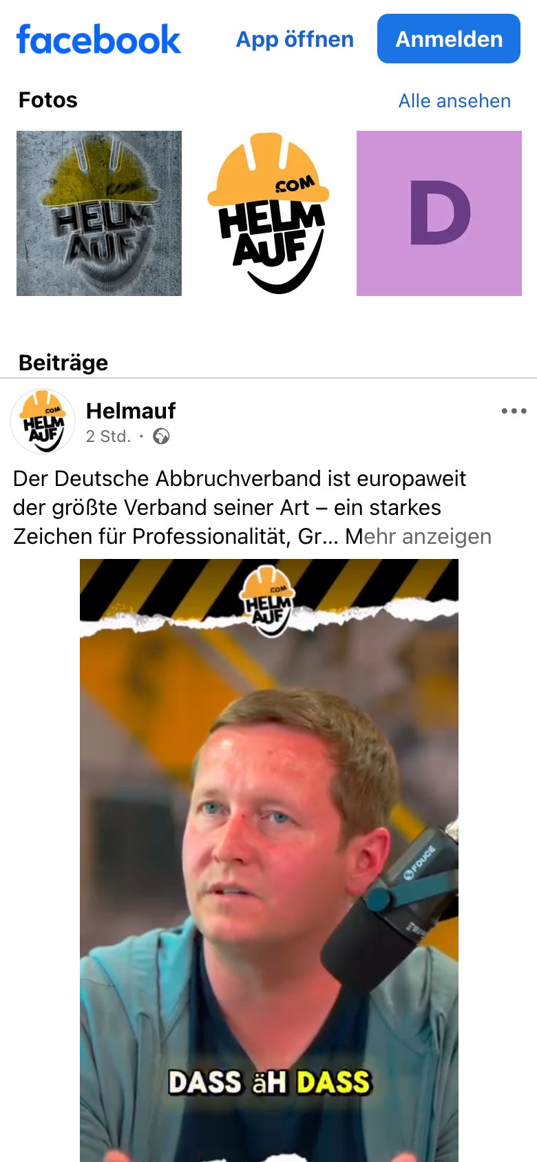 Helm Auf! Facebook