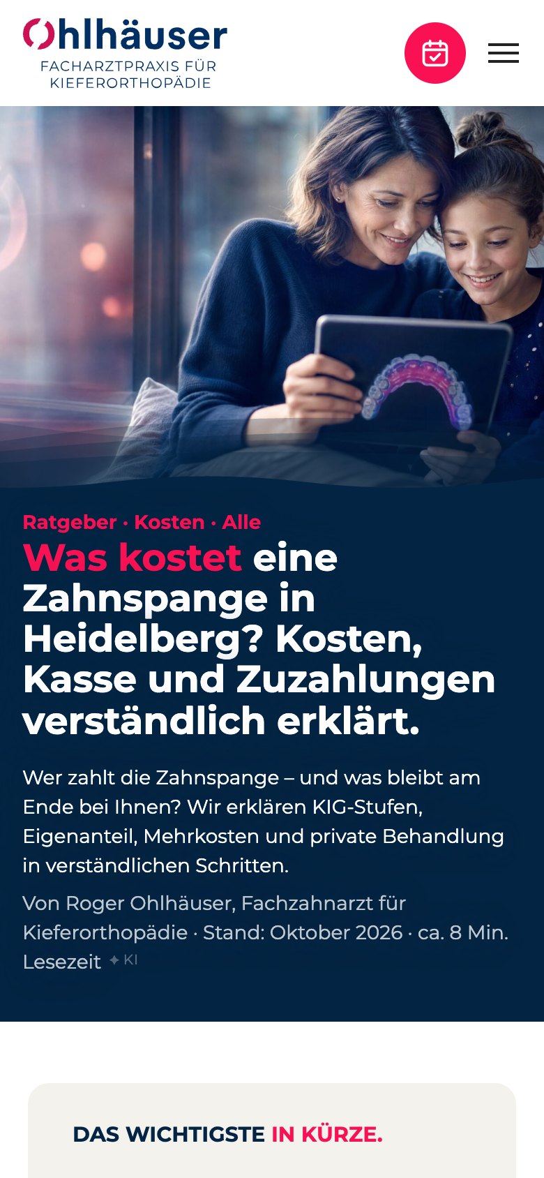 Ratgeber-Artikel am Handy