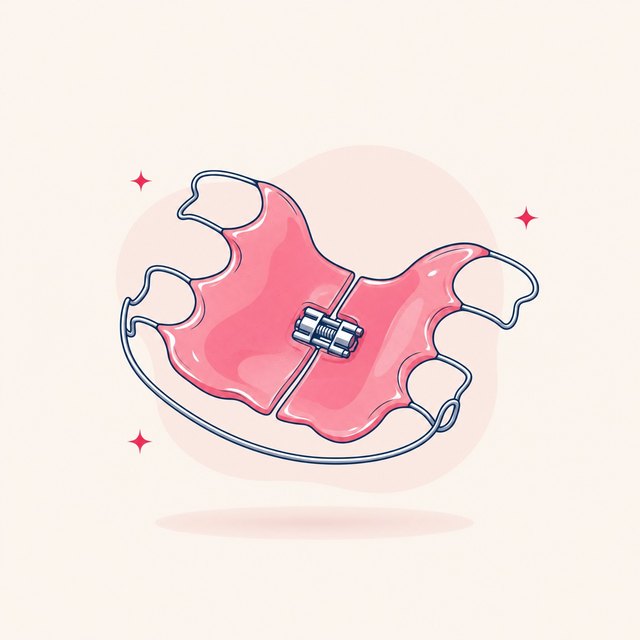 Illustration: Herausnehmbare Zahnspange