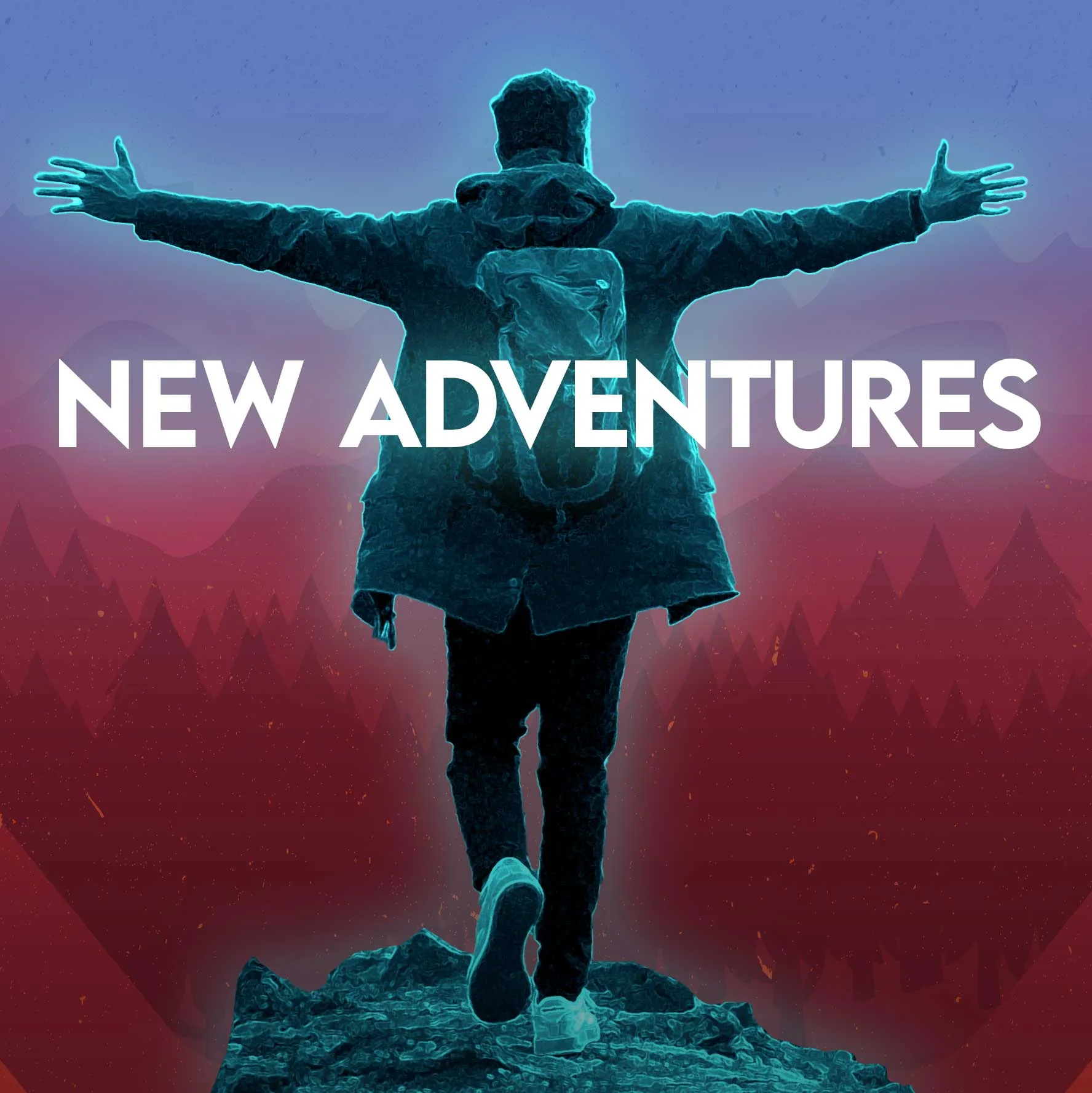 New Adventures — Cover-Artwork Yves Moriarty, gestaltet von REWLO